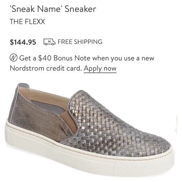 THE FLEXX Shoes - The Flexx Silver 7 Leather Sneak Name Sneaker